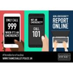 graphic on use of 999 and 101 reporting services